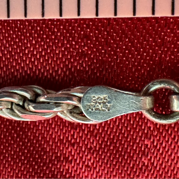 Italian 925 Silver Rope Bracelet EC - Picture 2 of 3